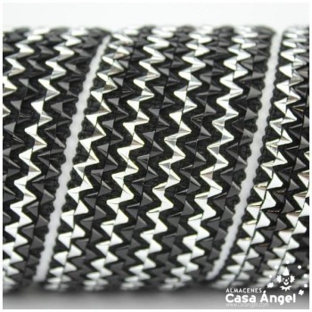 PASAMANERÍA ELÁSTICA CON LÁMINAS METALIZADAS EN ZIGZAG 42mm