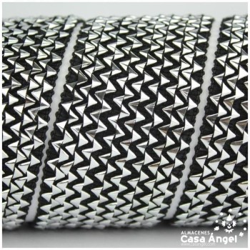 PASAMANERÍA ELÁSTICA CON LÁMINAS METALIZADAS EN ZIGZAG 42mm