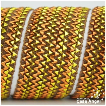 PASAMANERÍA ELÁSTICA CON LÁMINAS METALIZADAS EN ZIGZAG 42mm
