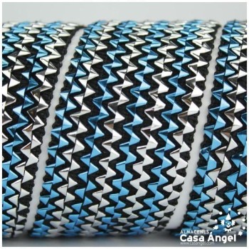 PASAMANERÍA ELÁSTICA CON LÁMINAS METALIZADAS EN ZIGZAG 42mm