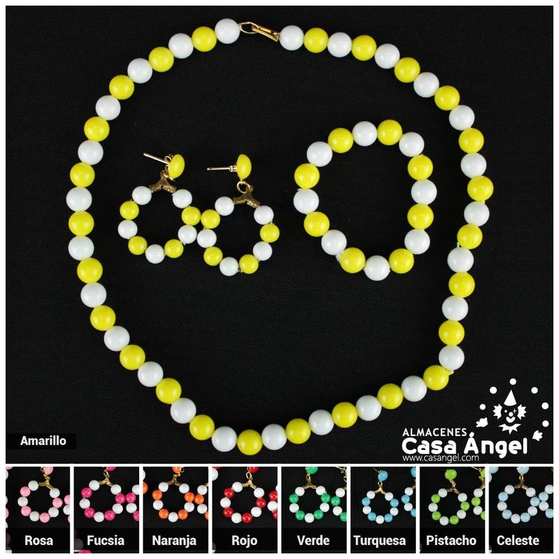 JUEGO FLAMENCO DE COLLAR PULSERA Y PENDIENTES