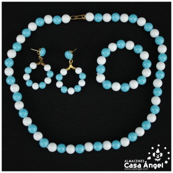 JUEGO FLAMENCO DE COLLAR PULSERA Y PENDIENTES