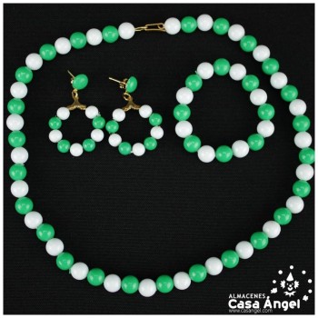 JUEGO FLAMENCO DE COLLAR PULSERA Y PENDIENTES