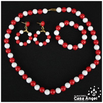 JUEGO FLAMENCO DE COLLAR PULSERA Y PENDIENTES