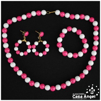 JUEGO FLAMENCO DE COLLAR PULSERA Y PENDIENTES