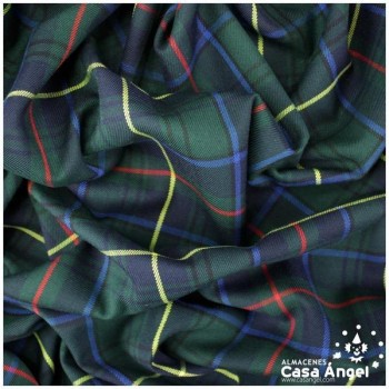 SARGA DE CUADRO ESCOCÉS VERDE AZUL 150cm