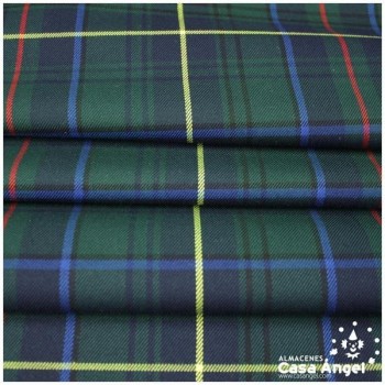 SARGA DE CUADRO ESCOCÉS VERDE AZUL 150cm