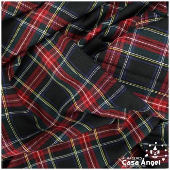 SARGA DE CUADRO ESCOCÉS SOBRE NEGRO 150cm