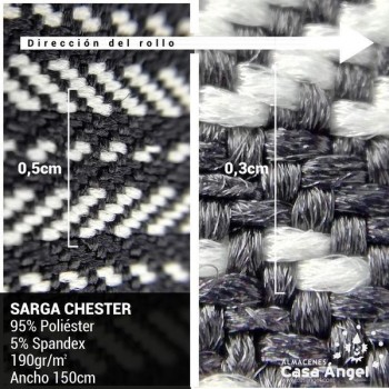 SARGA FINA RAYAS MARRONES SERIE CHESTER 160cm