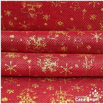Arpillera roja glitter