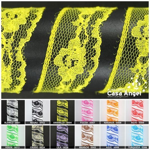 PUNTILLA DE NYLON RÍGIDA EN COLORES LISOS 20mm