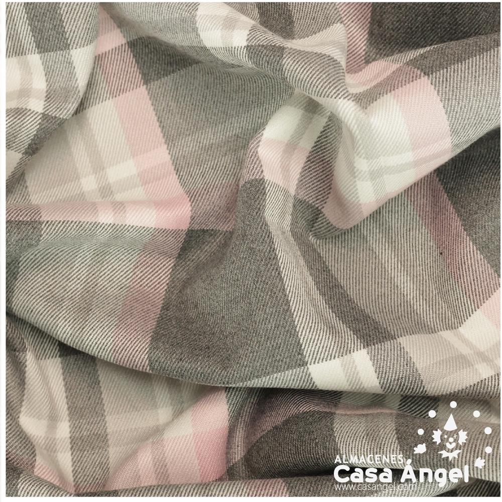 SARGA DE CUADRO ESCOCÉS SOBRE GRIS 150cm