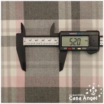 SARGA DE CUADRO ESCOCÉS SOBRE GRIS 150cm