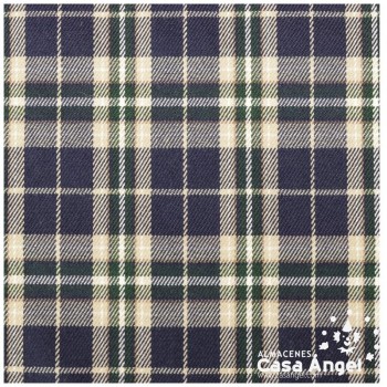 SARGA DE CUADRO ESCOCÉS SOBRE AZUL 150cm