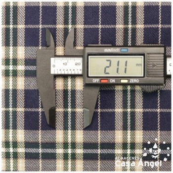 SARGA DE CUADRO ESCOCÉS SOBRE AZUL 150cm