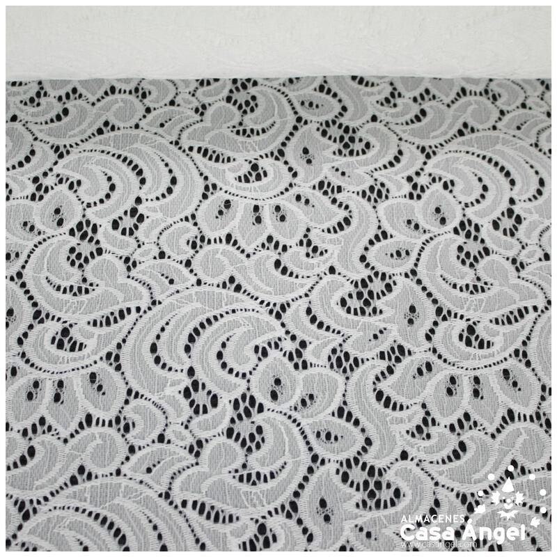 BLONDA BLANCO ELÁSTICA DE ENCAJE SERIE FRATELLI 150cm