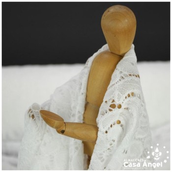 BLONDA BLANCO ELÁSTICA DE ENCAJE SERIE FRATELLI 150cm