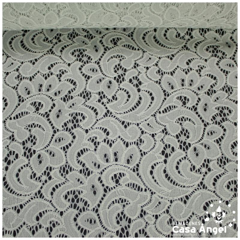 BLONDA GRIS ELÁSTICA DE ENCAJE SERIE FRATELLI 150cm