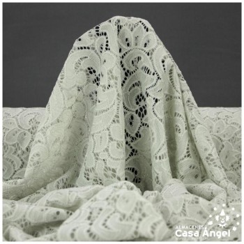 BLONDA GRIS ELÁSTICA DE ENCAJE SERIE FRATELLI 150cm