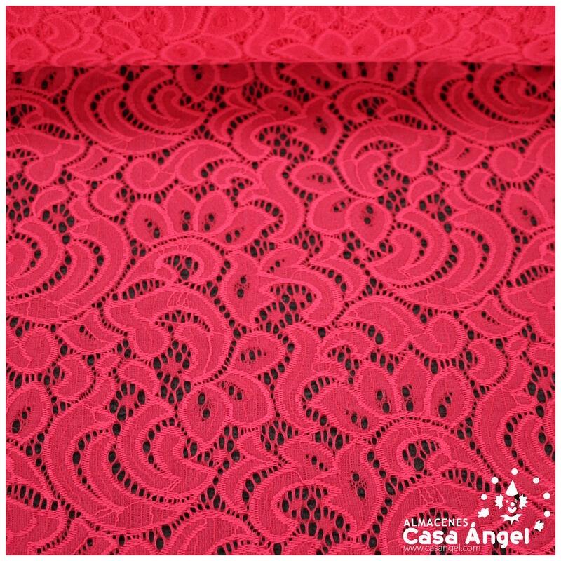 BLONDA ROJO ELÁSTICA DE ENCAJE SERIE FRATELLI 150cm