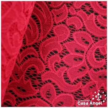 BLONDA ROJO ELÁSTICA DE ENCAJE SERIE FRATELLI 150cm