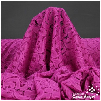 BLONDA FUCSIA ELÁSTICA DE ENCAJE SERIE FRATELLI 150cm