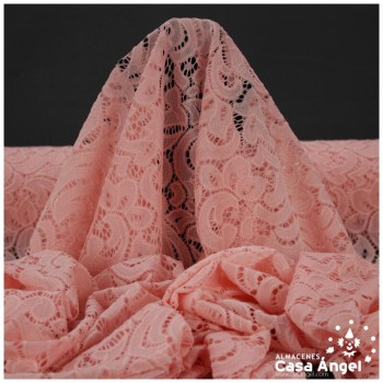 BLONDA ROSA ELÁSTICA DE ENCAJE SERIE FRATELLI 150cm