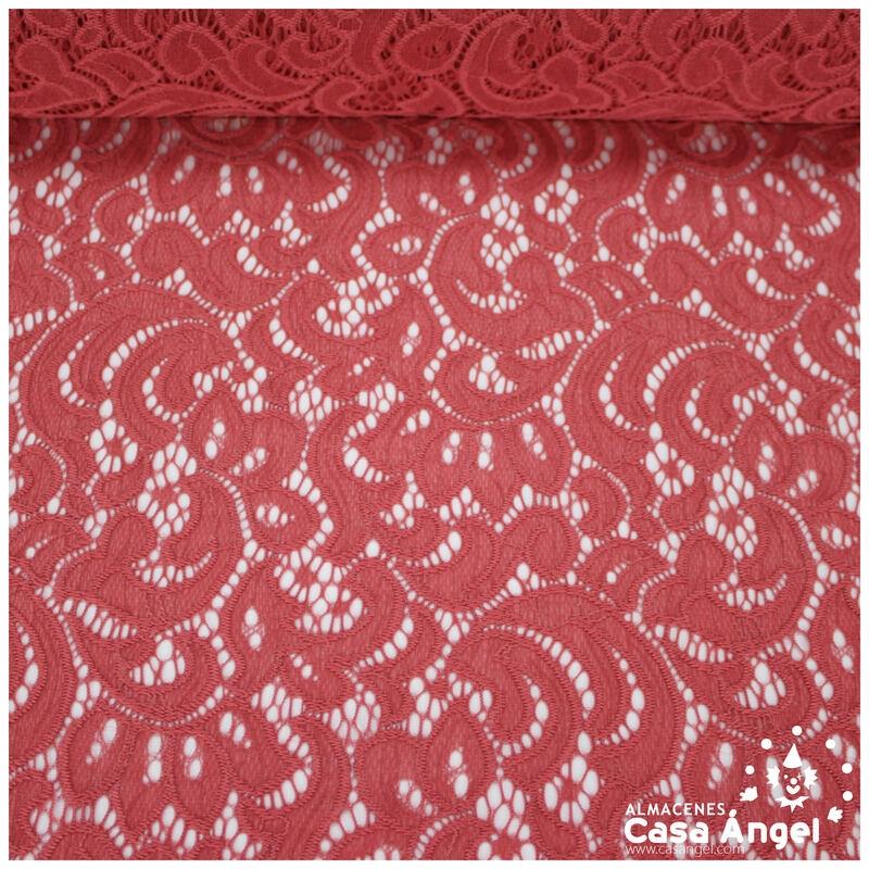 BLONDA ROSA PALO ELÁSTICA DE ENCAJE SERIE FRATELLI 150cm