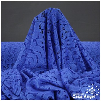 BLONDA AZUL ELÁSTICA DE ENCAJE SERIE FRATELLI 150cm