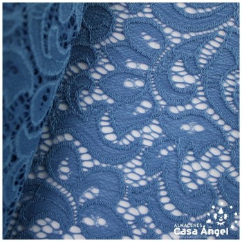 BLONDA AZUL AZAFATA ELÁSTICA DE ENCAJE SERIE FRATELLI 150cm