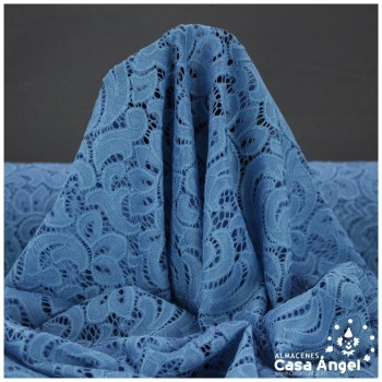 BLONDA AZUL AZAFATA ELÁSTICA DE ENCAJE SERIE FRATELLI 150cm