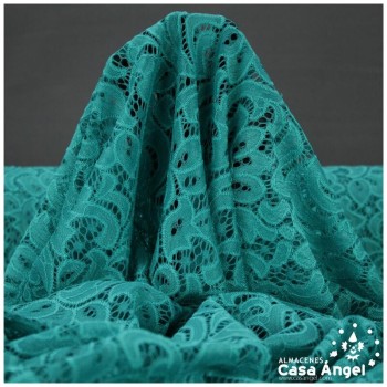 BLONDA VERDE BOTELLA ELÁSTICA DE ENCAJE SERIE FRATELLI 150cm