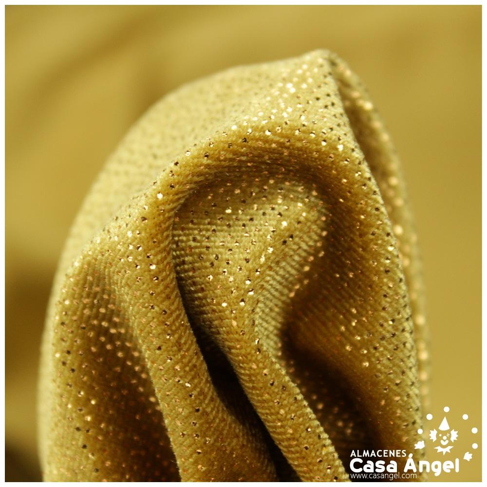 TERCIOPELO ORO CON PUNTOS ORO SERIE DANSEI 150cm