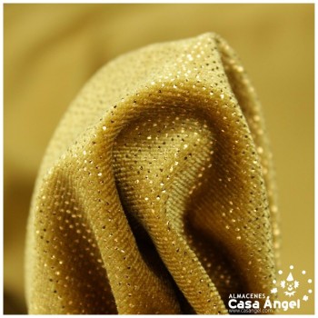 TERCIOPELO ORO CON PUNTOS ORO SERIE DANSEI 150cm