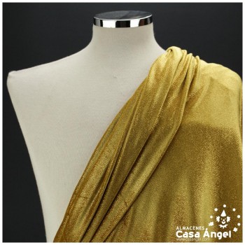 TERCIOPELO ORO CON PUNTOS ORO SERIE DANSEI 150cm