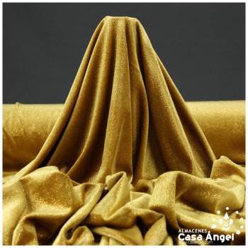TERCIOPELO ORO CON PUNTOS ORO SERIE DANSEI 150cm