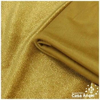 TERCIOPELO ORO CON PUNTOS ORO SERIE DANSEI 150cm