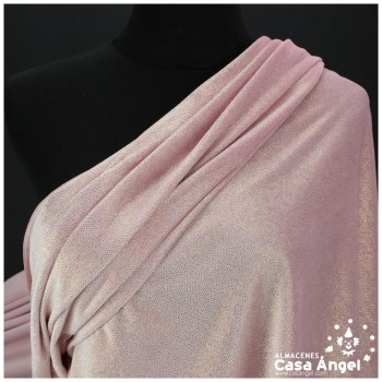TERCIOPELO ROSA CON PUNTOS ORO SERIE DANSEI 150cm