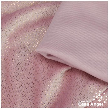 TERCIOPELO ROSA CON PUNTOS ORO SERIE DANSEI 150cm