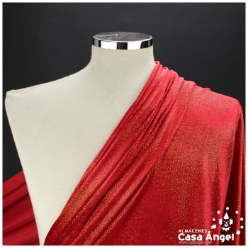 TERCIOPELO ROJO CON PUNTOS ORO SERIE DANSEI 150cm
