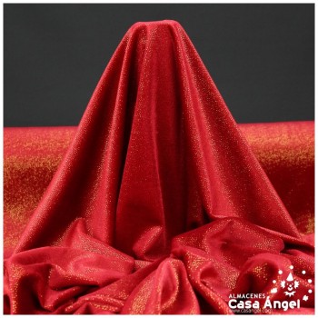 TERCIOPELO ROJO CON PUNTOS ORO SERIE DANSEI 150cm