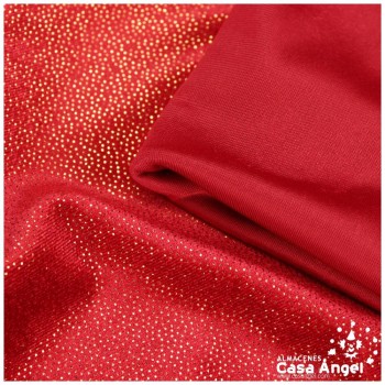 TERCIOPELO ROJO CON PUNTOS ORO SERIE DANSEI 150cm