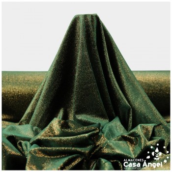 TERCIOPELO VERDE CON PUNTOS ORO SERIE DANSEI 150cm