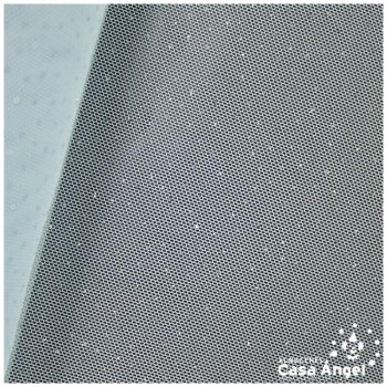 TUL ELÁSTICO CELESTE CON TOPO GLITTER SERIE GALASSIA 150cm