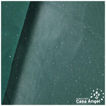TUL ELÁSTICO VERDE BOTELLA CON TOPO GLITTER SERIE GALASSIA 150cm