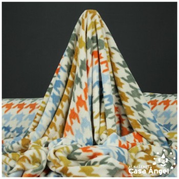 CORALINA ESTAMPADO PATA DE GALLO DEGRADADO RETRO 150cm