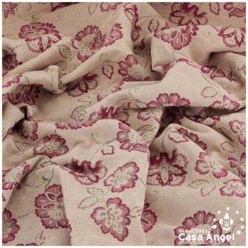 LONETA JACQUARD ROSA CON PATRÓN DE FLORES 280cm