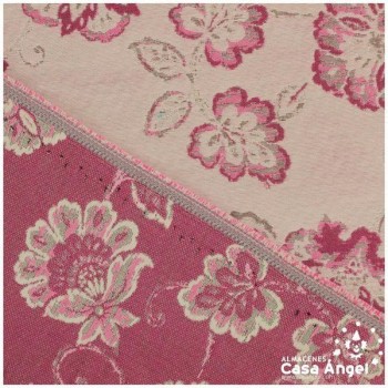 LONETA JACQUARD ROSA CON PATRÓN DE FLORES 280cm