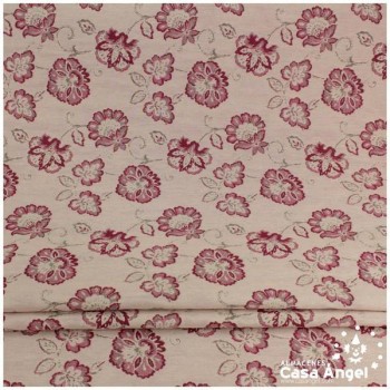 LONETA JACQUARD ROSA CON PATRÓN DE FLORES 280cm