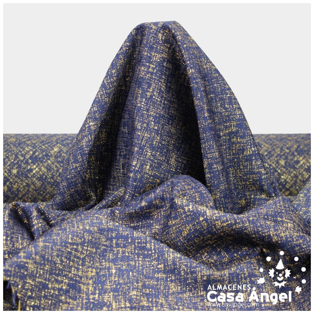 LONA JACQUARD AZUL TINTA LAMÉ SERIE JERUSALÉN 280cm